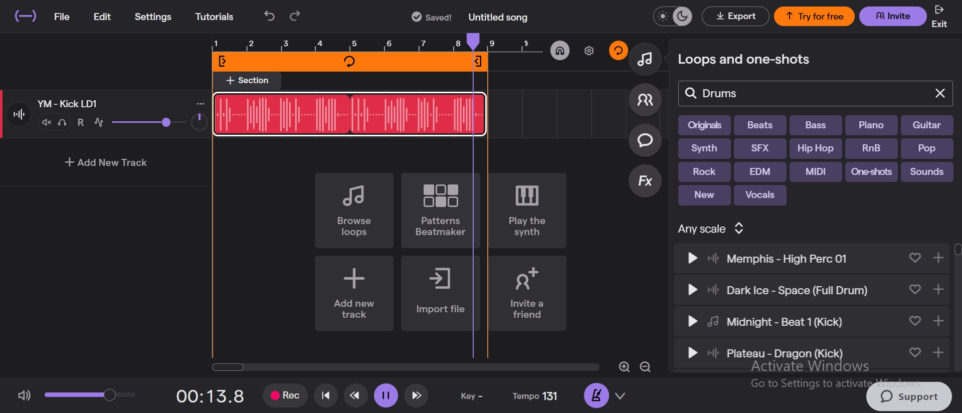 Soundtrap Add Layers