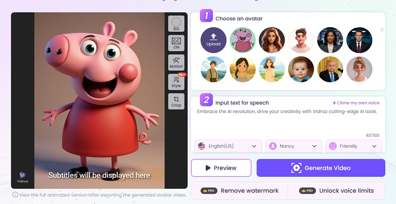 3D Style Peppa Pig Avatar