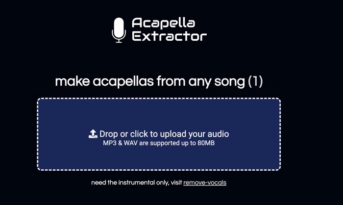 Acapella Extractor Online 