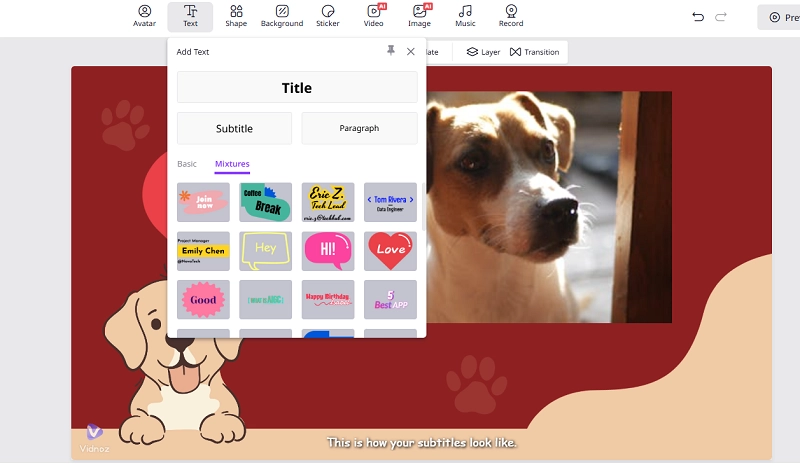 Add a Title and Subtitles