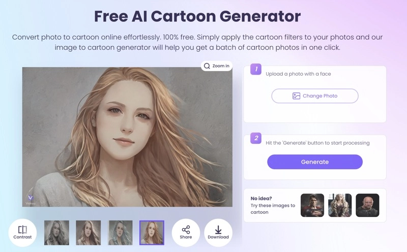 Add AI Cartoon Filter to Photo