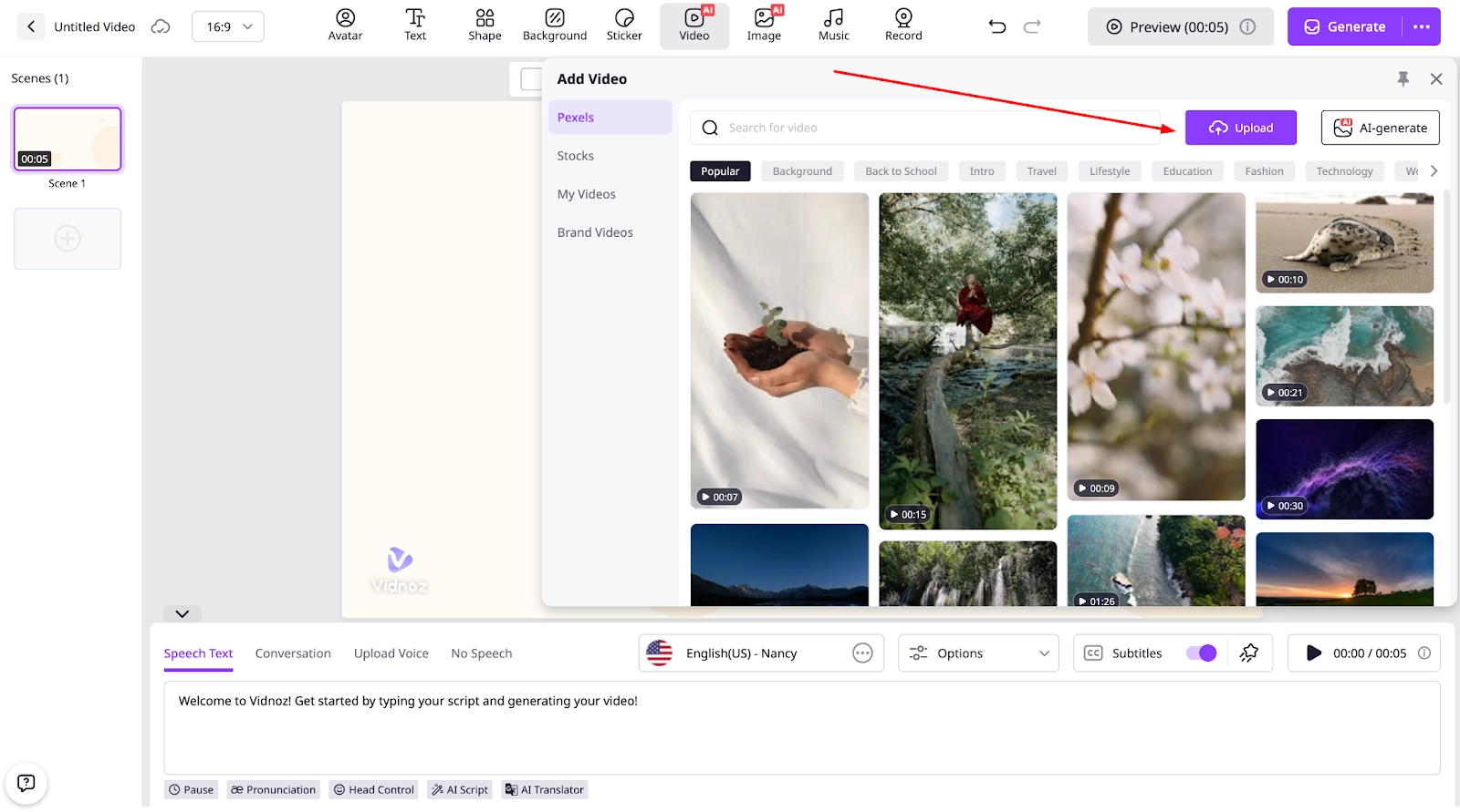 How to Add Frame to Video with Vidnoz Video Editor