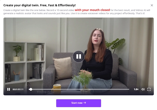Add Deceased Loved One to Photo Free Vidnoz Avatar Lite