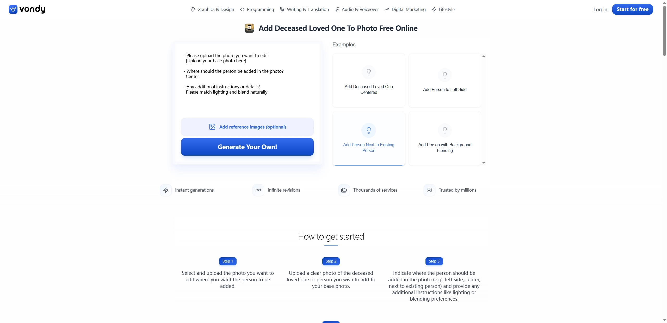 Add Deceased Loved One to Photo Free Vondy