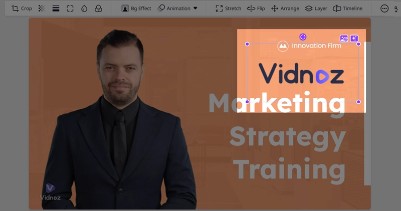 Add Logo to Vidnoz Canvas