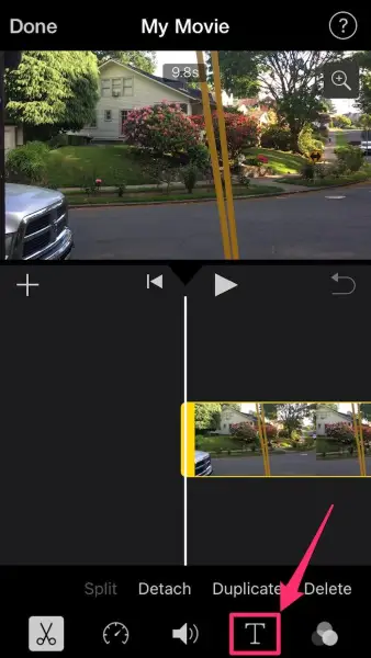 How to Add Text to a Video on iPhone Step 2