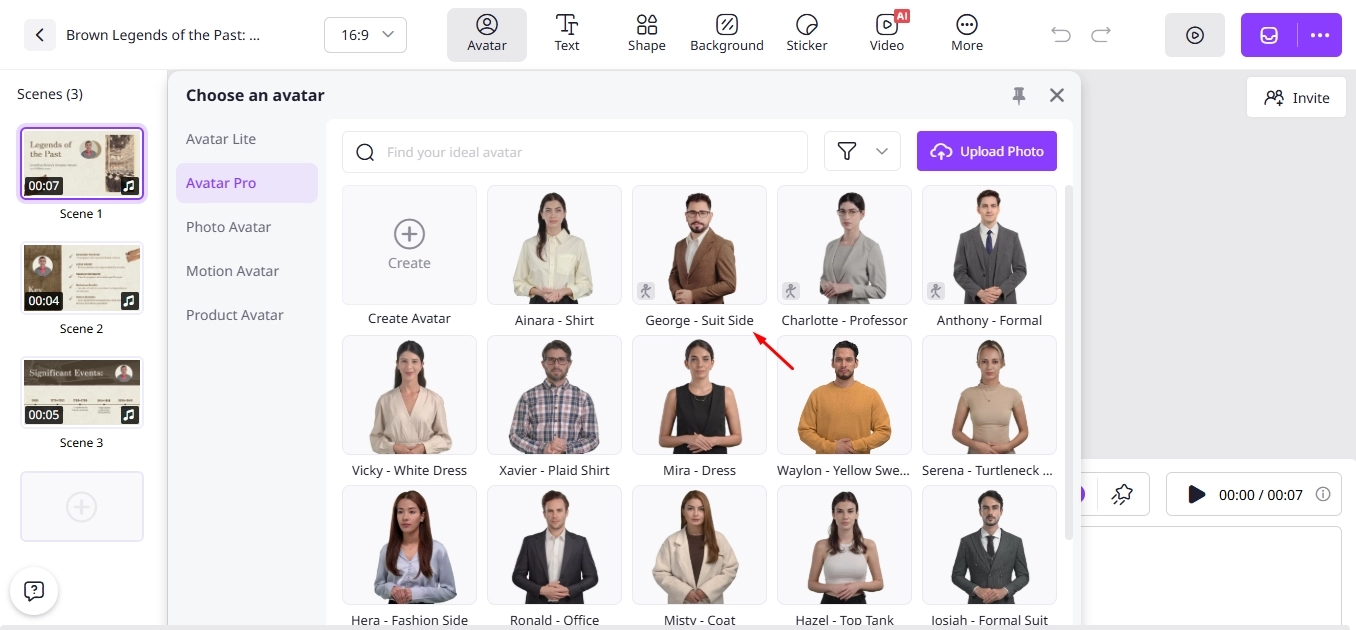 Add Your Avatars and Characters