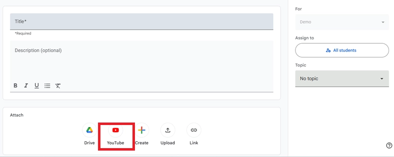 Adding Video to Google Classrom From Youtube