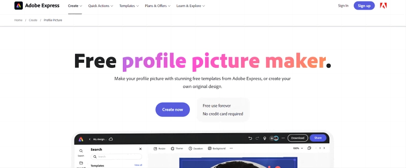 Adobe Free Profile Picture Maker