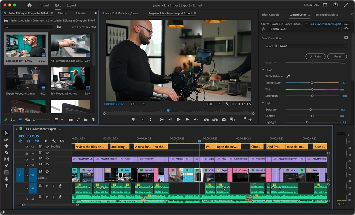 Traditional Tool to Repurpose Video Content Adobe Premiere Pro