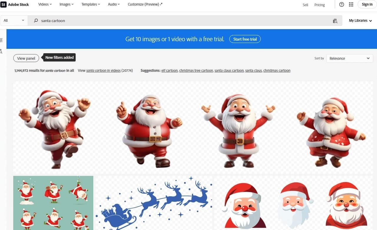 Adobe Stock Santa Cartoon Image