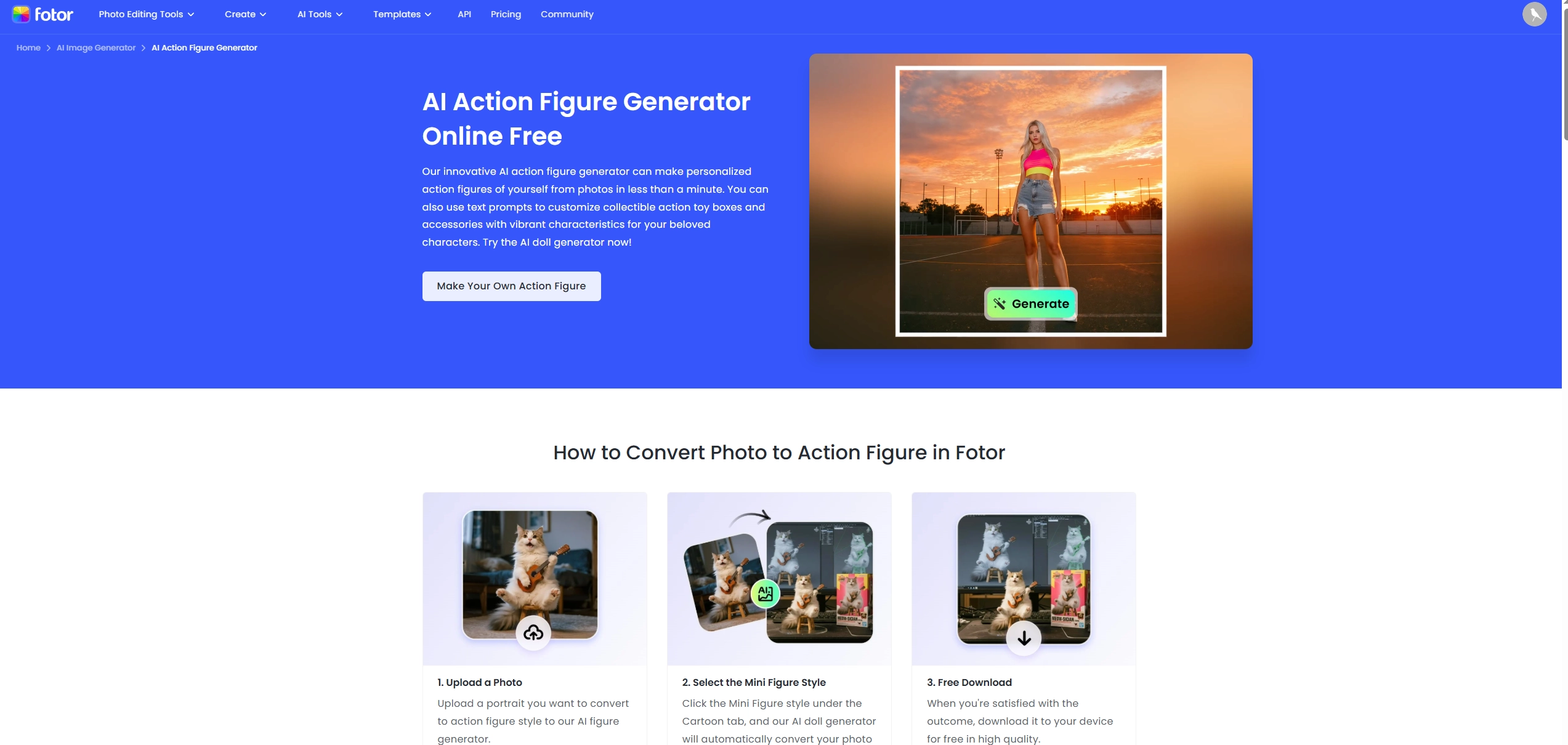 AI Action Figure Trend Fotor