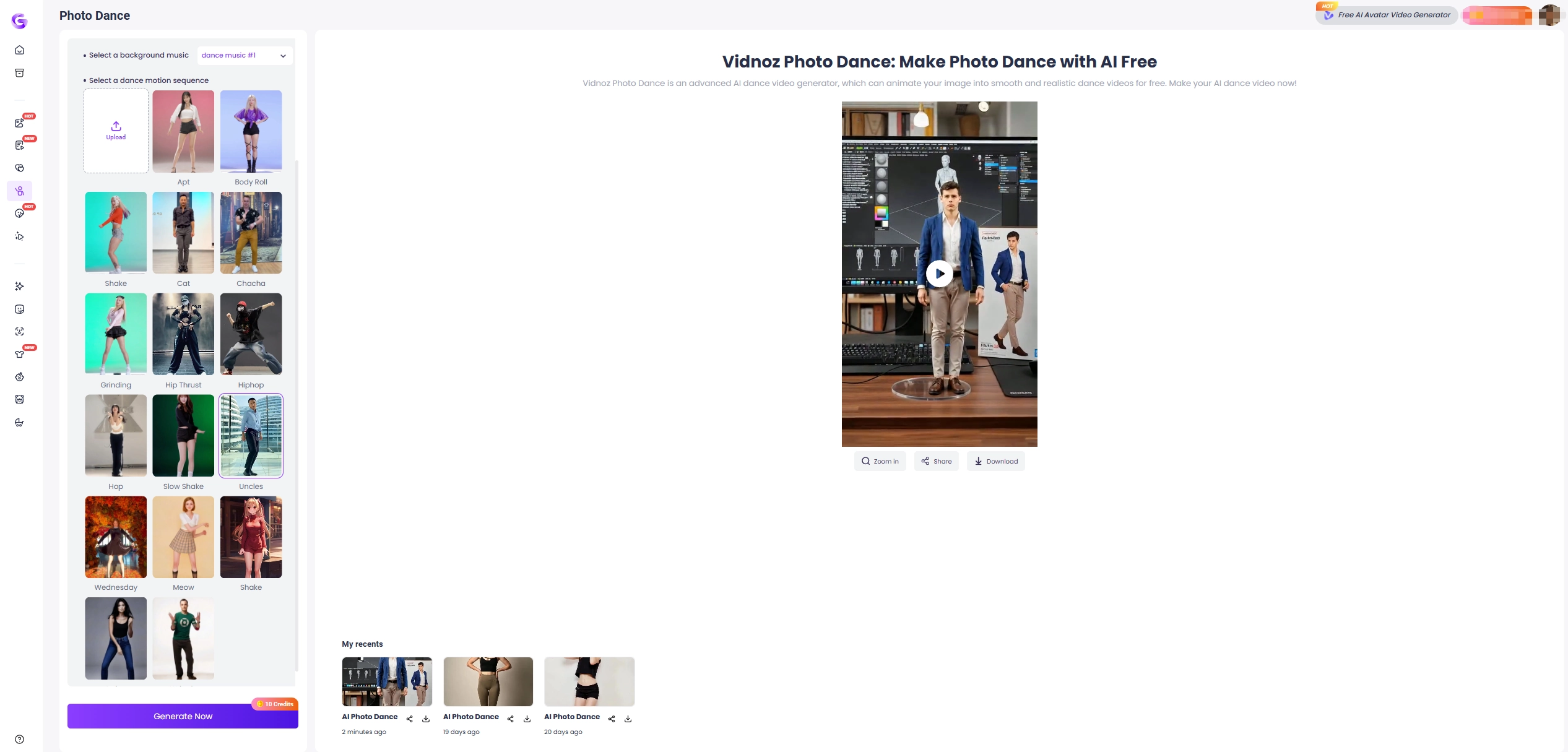 AI Action Figure Trend Vidnoz Dance Video