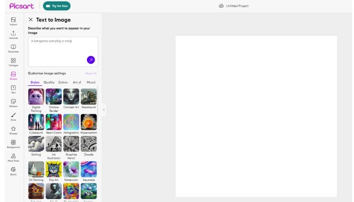 AI Art Generator from Text Free Picsart