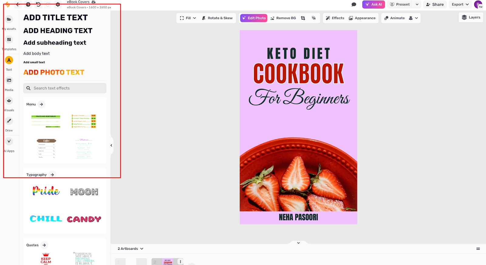 AI Booklet Generator Simplified Editor Interface