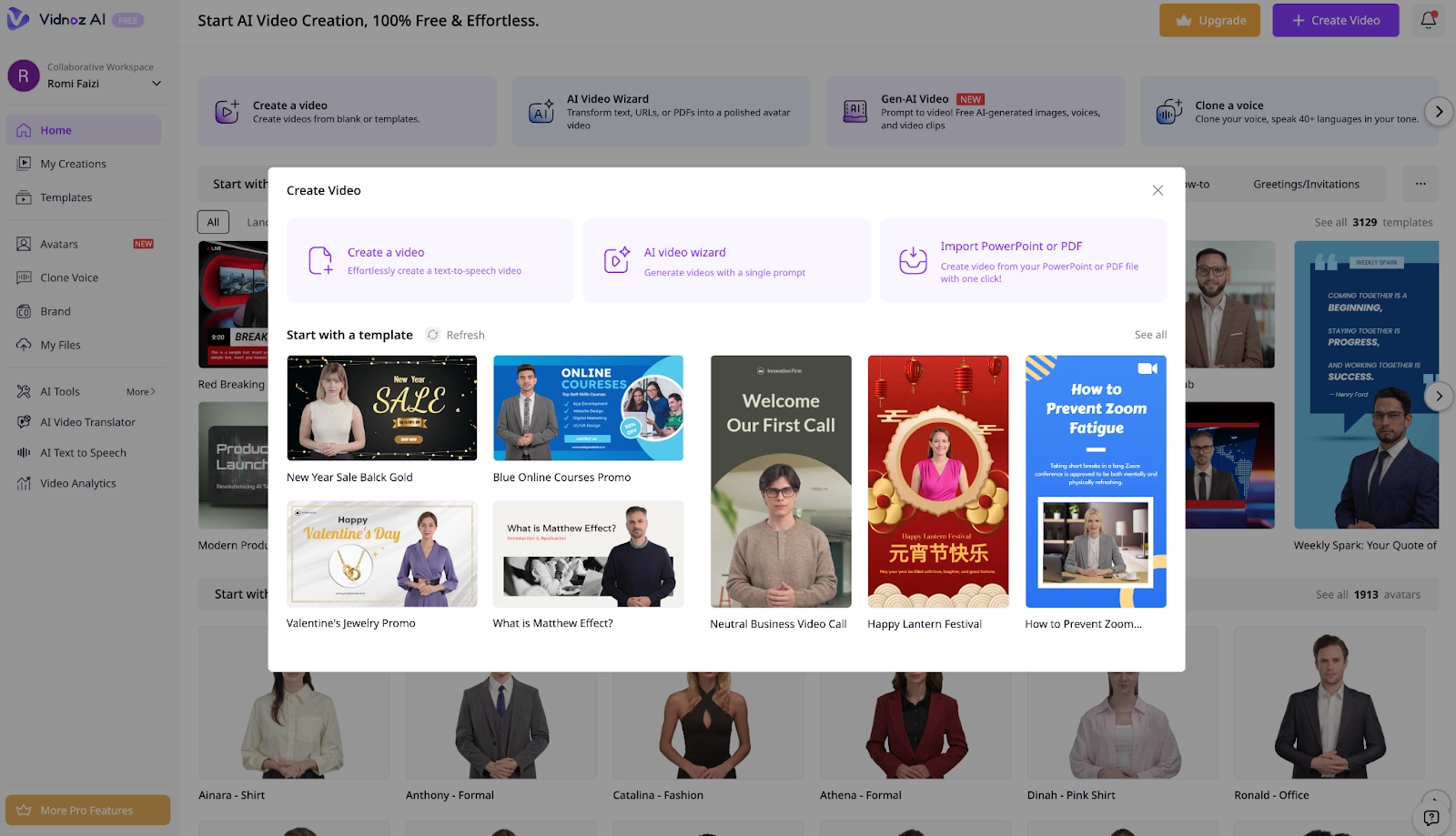 AI Booklet Generator Vidnoz Video Booklet Template