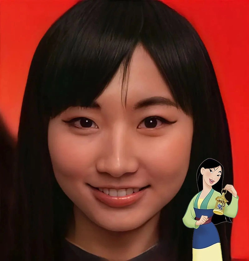 AI Cartoon to Real Life Mulan