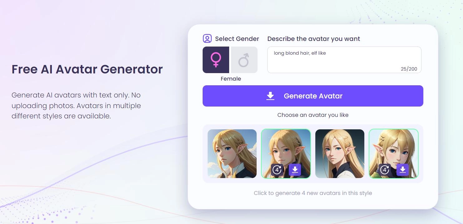 AI Character and Avatar Generator Vidnoz