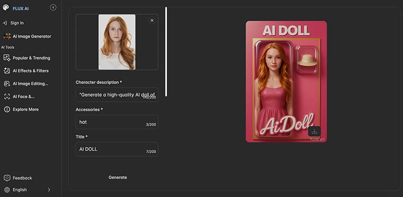 AI Doll Generator FLUX AI Creation