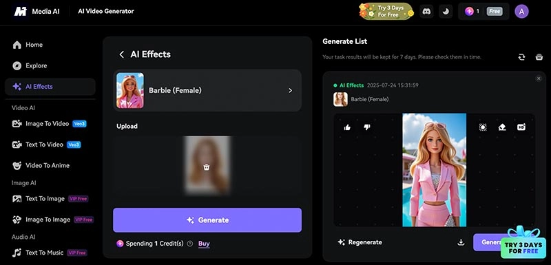 AI Doll Generator Mediaio Create