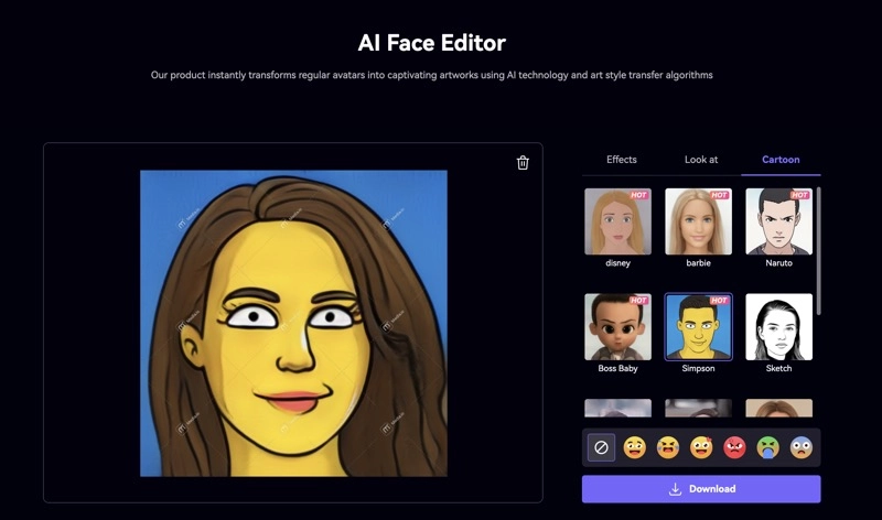 AI Face Editor Online Free from Media