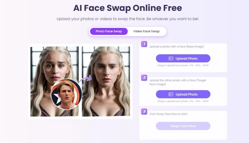 AI Face Morph Vidnoz AI Face Swap