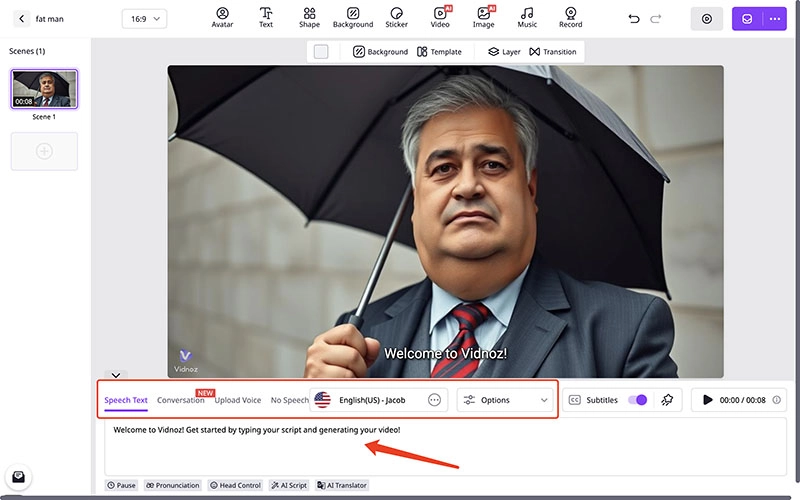 AI Fat Man Input Text