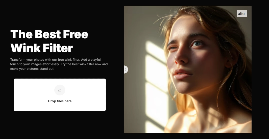 AI Filter to Make Photo Wink