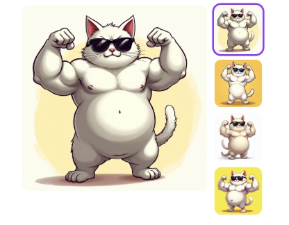 AI-Generated Muscle Cat Memes