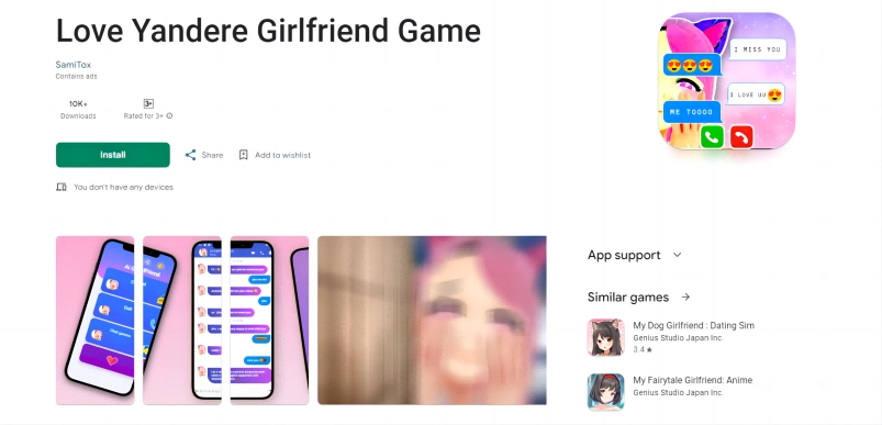AI Girlfriend Mobile Game Android