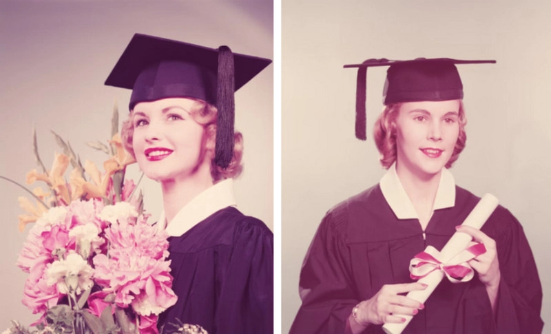 AI Graduation Photos 1950s