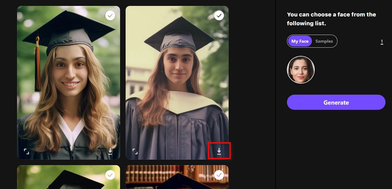 AI Graduation Photos FaceHub Download