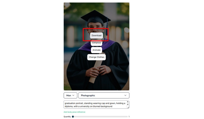 AI Graduation Photos Pincel Result