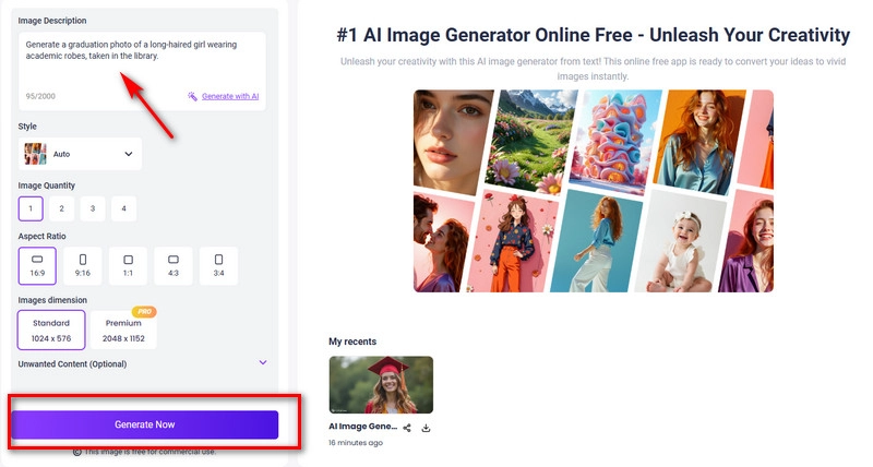 AI Graduation Photos Vidnoz Generate
