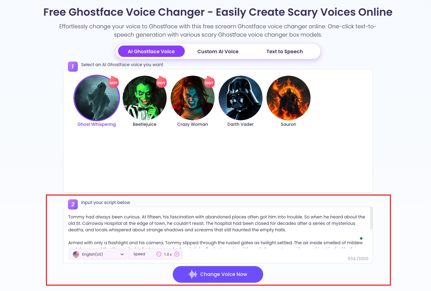 AI Horror Generator Audio