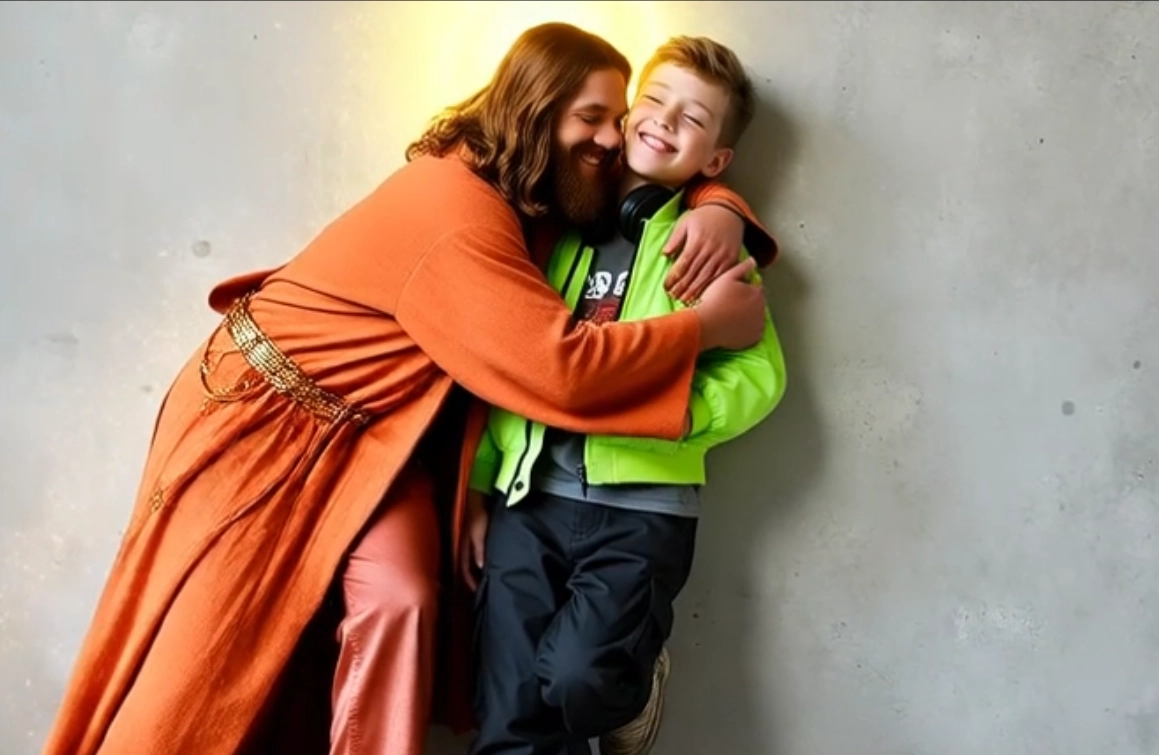 AI Hug Trend Vidnoz AI Jesus Hug