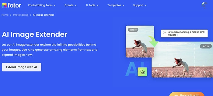 AI Image Extender Fotor