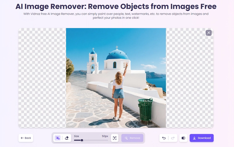 AI Image Removal with Vidnoz AI Image Inpainting