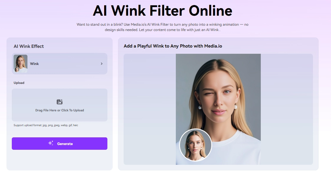 AI Makes Portrait Wink