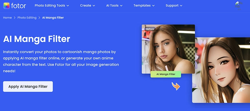 AI Manga Filter Fotor