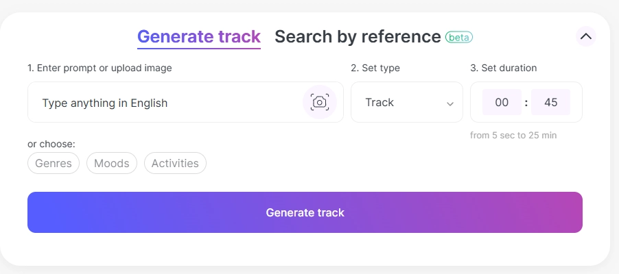AI Meditation Music Track Generator