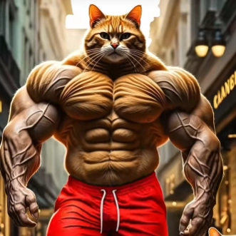 AI Muscle Cat Meme