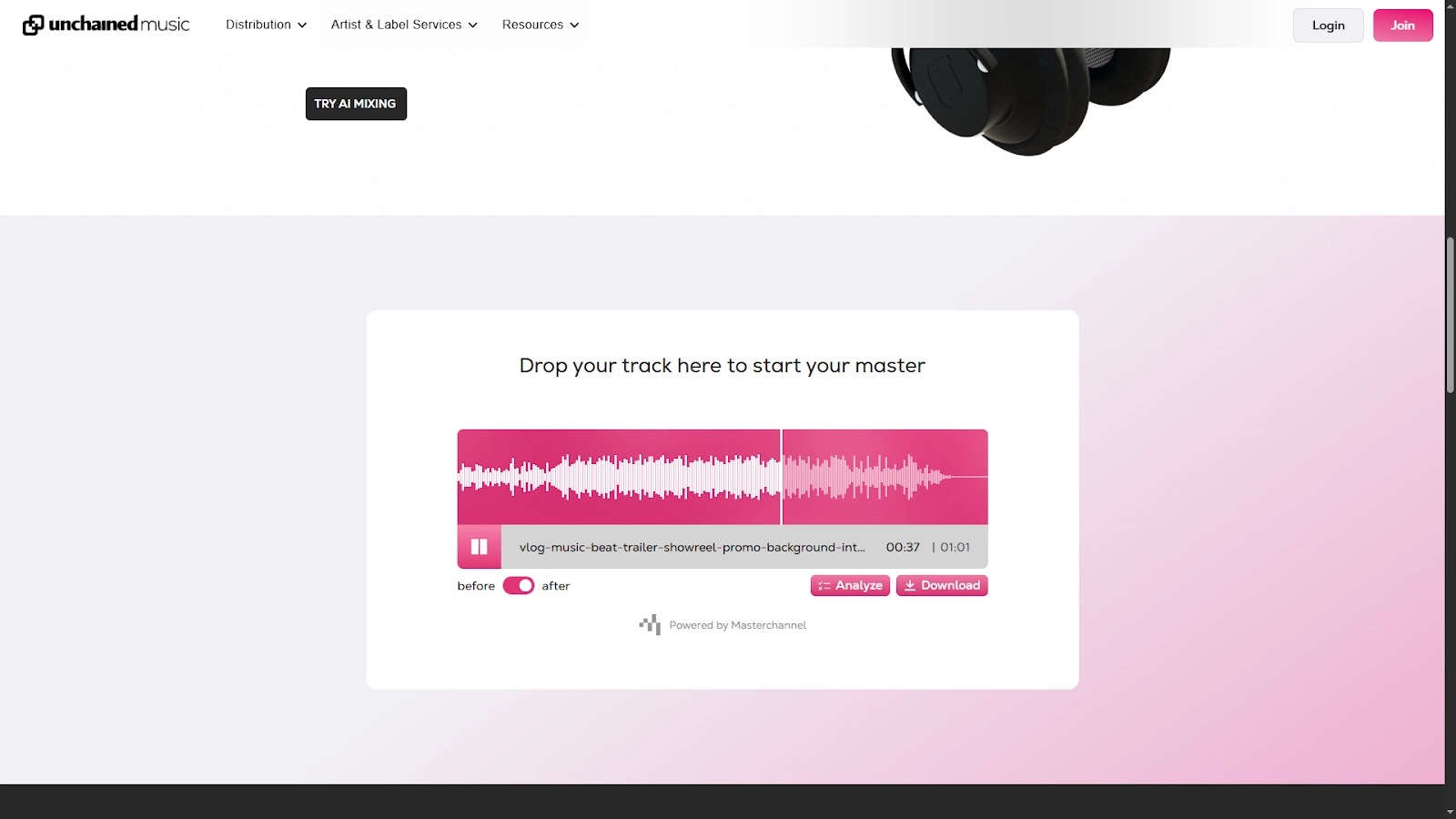 AI Music Mixer Unchainedmusic Result