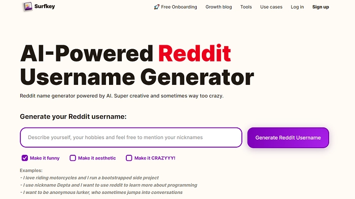 AI Name Generator Surfkey