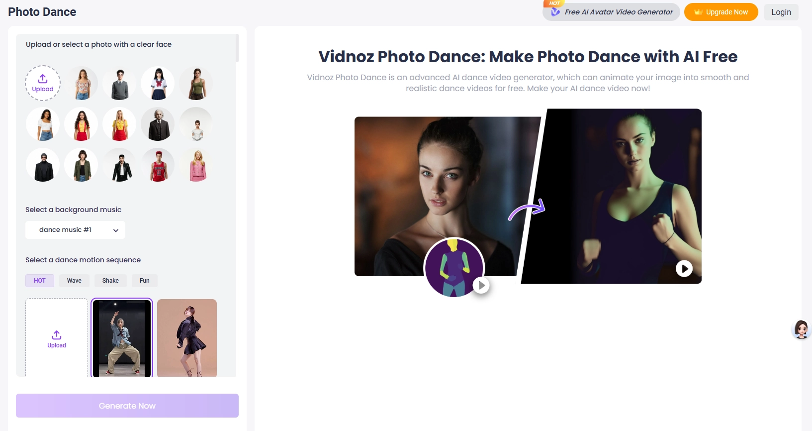 AI Photo Dance Front Page