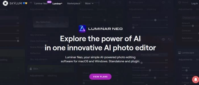AI Photo Editing Software Luminar