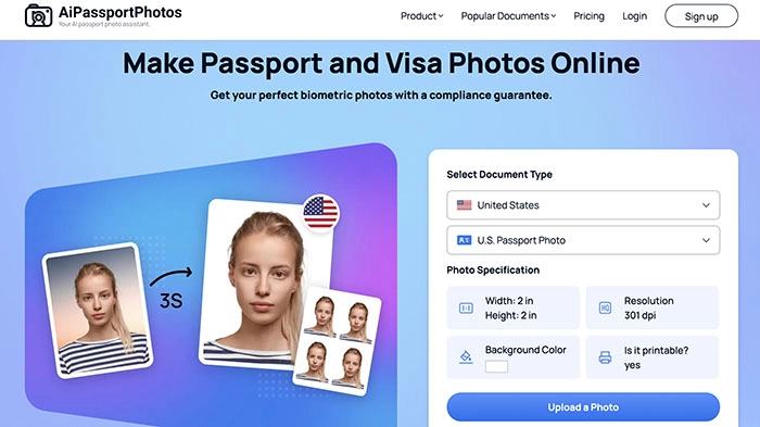 AI Photo Retouching AiPassportPhotos