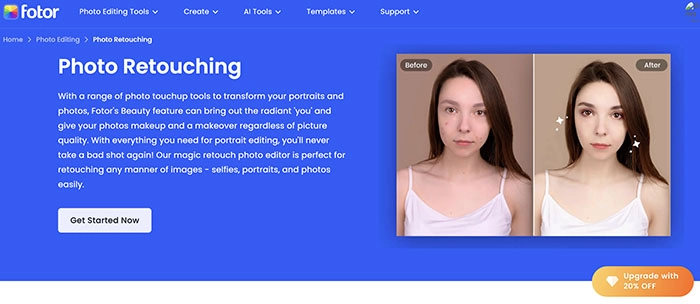 AI Photo Retouching Fotor