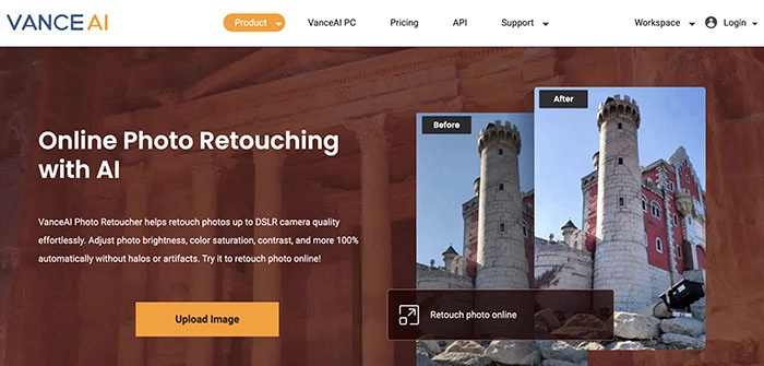 AI Photo Retouching Vance AI Upload Image 