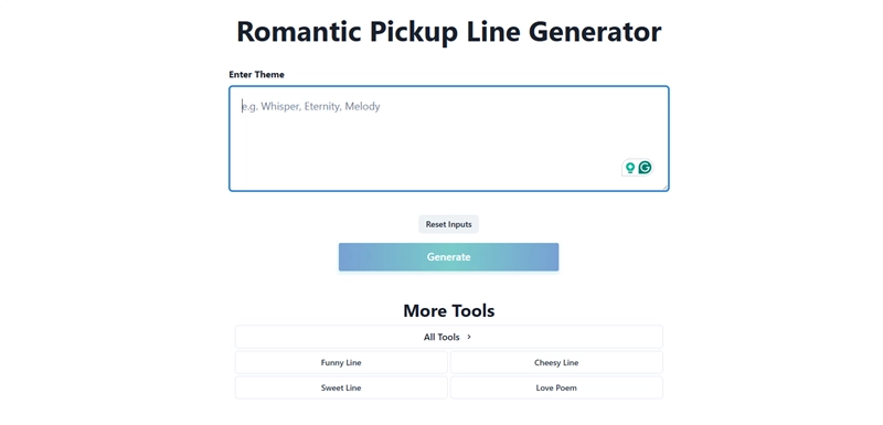 AI Pickup Line Generator By Scenes